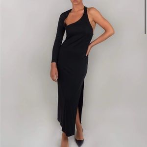 Laagam Black Midi Dress
